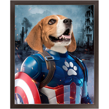 Load image into Gallery viewer, CAPTAIN KIBBLES - Custom Pet Portrait Framed Satin Paper Print