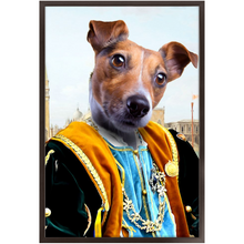 Load image into Gallery viewer, The Venice Menace - Royalty & Renaissance Inspired Custom Pet Portrait Framed Satin Paper Print