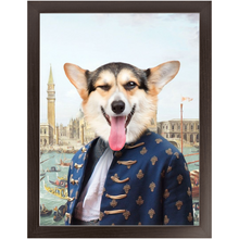 Load image into Gallery viewer, Canal Desire - Old Renaissance Inspired Custom Pet Portrait Framed Satin Paper Print