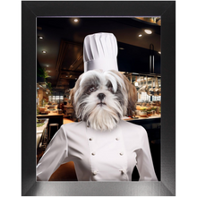 Load image into Gallery viewer, CHEF'S KISS - Chef & Cook Inspired Custom Pet Portrait Framed Satin Paper Print