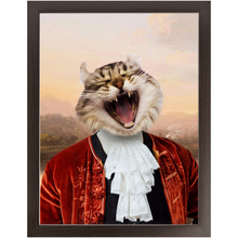 Load image into Gallery viewer, Earl E. Riser - Renaissance Inspired Custom Pet Portrait Framed Satin Paper Print