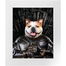 Load image into Gallery viewer, Sir Lixalot - Game Of Thrones Inspired Custom Pet Portrait Framed Satin Paper Print