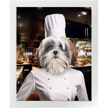 Load image into Gallery viewer, CHEF'S KISS - Chef & Cook Inspired Custom Pet Portrait Framed Satin Paper Print