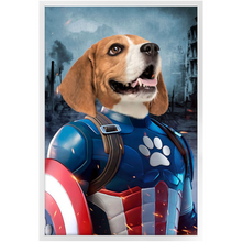 Load image into Gallery viewer, CAPTAIN KIBBLES - Custom Pet Portrait Framed Satin Paper Print