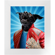Load image into Gallery viewer, Eat It - Michael Jackson Inspired Custom Pet Portrait Framed Satin Paper Print