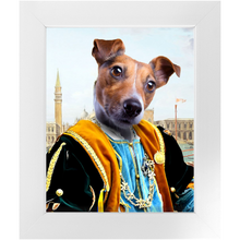 Load image into Gallery viewer, The Venice Menace - Royalty & Renaissance Inspired Custom Pet Portrait Framed Satin Paper Print