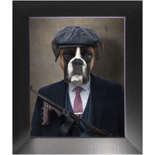 Load image into Gallery viewer, Big Jobs - Peaky Blinders & Gangster Inspired Custom Pet Portrait Framed Satin Paper Print