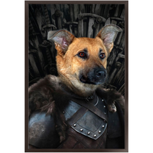 Load image into Gallery viewer, Snow Doubt - Game Of Thrones Inspired Custom Pet Portrait Framed Satin Paper Print