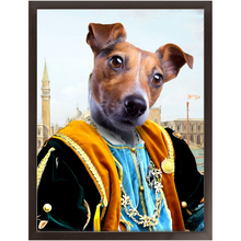 Load image into Gallery viewer, The Venice Menace - Royalty & Renaissance Inspired Custom Pet Portrait Framed Satin Paper Print