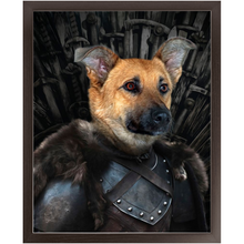 Load image into Gallery viewer, Snow Doubt - Game Of Thrones Inspired Custom Pet Portrait Framed Satin Paper Print