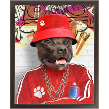 Load image into Gallery viewer, Furresh - Hip Hop & Rappers Inspired Custom Pet Portrait Framed Satin Paper Print