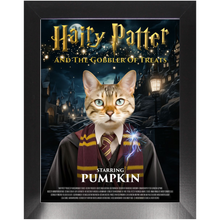 Load image into Gallery viewer, HAIRY PATTER Movie Poster - Harry Potter Inspired Custom Pet Portrait Framed Satin Paper Print