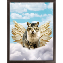 Load image into Gallery viewer, Golden Angel - Heavenly Angels Inspired Custom Pet Portrait Framed Satin Paper Print