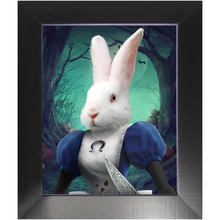 Load image into Gallery viewer, Malice In Chains - Evil Alice and Alice in Wonderland Inspired Custom Pet Portrait Framed Satin Paper Print