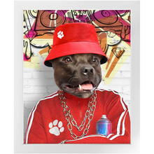 Load image into Gallery viewer, Furresh - Hip Hop & Rappers Inspired Custom Pet Portrait Framed Satin Paper Print