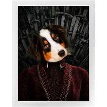 Load image into Gallery viewer, Dragon The Chain - Game of Thrones Inspired Custom Pet Portrait Framed Satin Paper Print