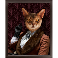 Load image into Gallery viewer, Flappers - Art Deco Inspired Custom Pet Portrait Framed Satin Paper Print