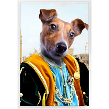 Load image into Gallery viewer, The Venice Menace - Royalty & Renaissance Inspired Custom Pet Portrait Framed Satin Paper Print