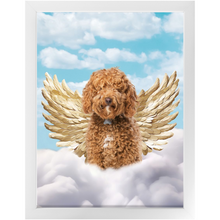 Load image into Gallery viewer, Golden Angel 2 - Heavenly Angels Inspired Custom Pet Portrait Framed Satin Paper Print