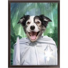 Load image into Gallery viewer, Whizzing Past - Lord of the Rings Inspired Custom Pet Portrait Framed Satin Paper Print