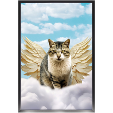 Load image into Gallery viewer, Golden Angel - Heavenly Angels Inspired Custom Pet Portrait Framed Satin Paper Print
