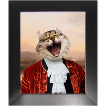 Load image into Gallery viewer, Earl E. Riser - Renaissance Inspired Custom Pet Portrait Framed Satin Paper Print
