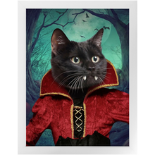 Load image into Gallery viewer, Vampiracle - Halloween & Vampires Inspired Custom Pet Portrait Framed Satin Paper Print