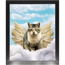 Load image into Gallery viewer, Golden Angel - Heavenly Angels Inspired Custom Pet Portrait Framed Satin Paper Print