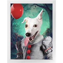 Load image into Gallery viewer, Manypies - Halloween, IT & Clown Inspired Custom Pet Portrait Framed Satin Paper Print