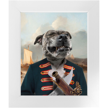 Load image into Gallery viewer, The Squashbuckler - Swashbuckler & Pirate Inspired Custom Pet Portrait Framed Satin Paper Print