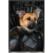 Load image into Gallery viewer, Snow Doubt - Game Of Thrones Inspired Custom Pet Portrait Framed Satin Paper Print