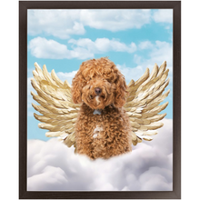 Load image into Gallery viewer, Golden Angel 2 - Heavenly Angels Inspired Custom Pet Portrait Framed Satin Paper Print