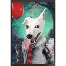 Load image into Gallery viewer, Manypies - Halloween, IT & Clown Inspired Custom Pet Portrait Framed Satin Paper Print