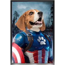 Load image into Gallery viewer, CAPTAIN KIBBLES - Custom Pet Portrait Framed Satin Paper Print