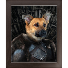 Load image into Gallery viewer, Snow Doubt - Game Of Thrones Inspired Custom Pet Portrait Framed Satin Paper Print