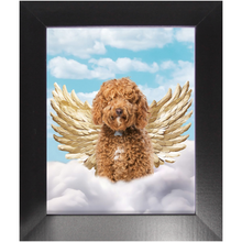 Load image into Gallery viewer, Golden Angel 2 - Heavenly Angels Inspired Custom Pet Portrait Framed Satin Paper Print