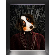 Load image into Gallery viewer, Dragon The Chain - Game of Thrones Inspired Custom Pet Portrait Framed Satin Paper Print