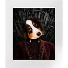Load image into Gallery viewer, Dragon The Chain - Game of Thrones Inspired Custom Pet Portrait Framed Satin Paper Print