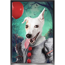 Load image into Gallery viewer, Manypies - Halloween, IT & Clown Inspired Custom Pet Portrait Framed Satin Paper Print