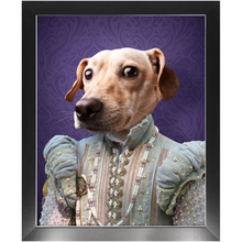 Load image into Gallery viewer, Ladee Light - Renaissance Inspired Custom Pet Portrait Framed Satin Paper Print