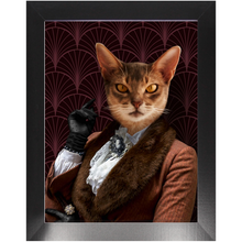 Load image into Gallery viewer, Flappers - Art Deco Inspired Custom Pet Portrait Framed Satin Paper Print