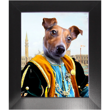 Load image into Gallery viewer, The Venice Menace - Royalty & Renaissance Inspired Custom Pet Portrait Framed Satin Paper Print