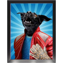 Load image into Gallery viewer, Eat It - Michael Jackson Inspired Custom Pet Portrait Framed Satin Paper Print