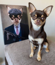 Load image into Gallery viewer, Big Jobs - Peaky Blinders & Gangster Inspired Custom Pet Portrait Canvas