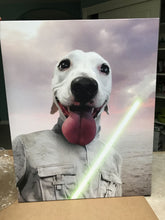 Load image into Gallery viewer, Fluke Carchaser - Jedi Luke Skywalker & Star Wars Inspired Custom Pet Portrait Canvas
