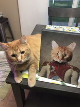 Load image into Gallery viewer, Captain Quirk - Star Trek Inspired Custom Pet Portrait Canvas