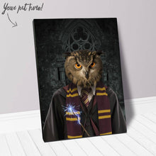 Load image into Gallery viewer, Gryfting Away - Harry Potter Inspired Custom Pet Portrait Canvas