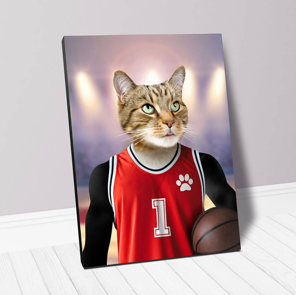Hoopla- Basketball Player & Sports Inspired Custom Pet Photo Throw