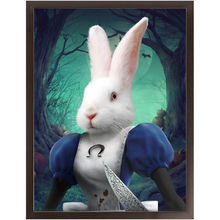 Load image into Gallery viewer, Malice In Chains - Evil Alice and Alice in Wonderland Inspired Custom Pet Portrait Framed Satin Paper Print