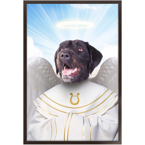 Harping On - Heavenly Angels Inspired Custom Pet Portrait Framed Satin Paper Print